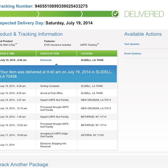Tracking number