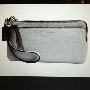 Coach double zip wristlet.  NWOT