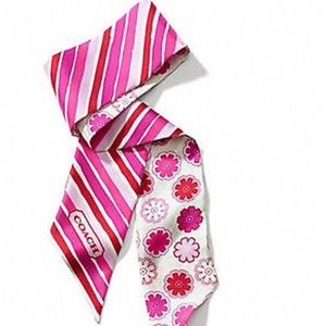 SOLD Coach Silk Pony Tail Scarf