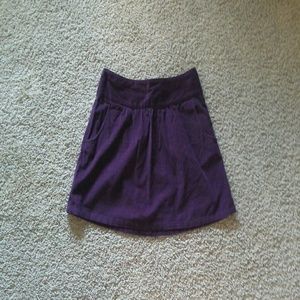Purple Corduroy Skirt