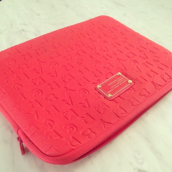 REDUCED Marc Jacobs coral orange 13" laptop case