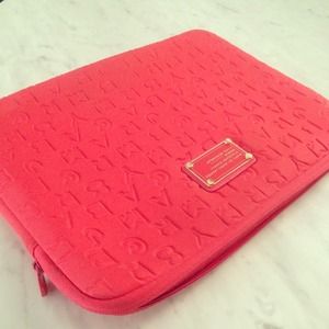 REDUCED Marc Jacobs coral orange 13" laptop case