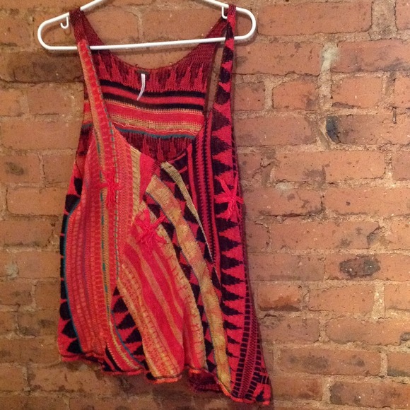 🔴❌SOLD❌🔴Free People knit tank top in red
