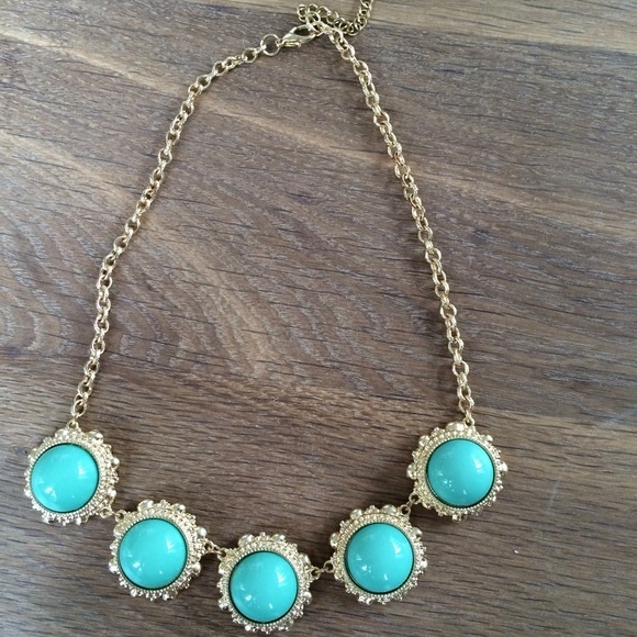 Aqua cabochon necklace - Picture 3 of 3