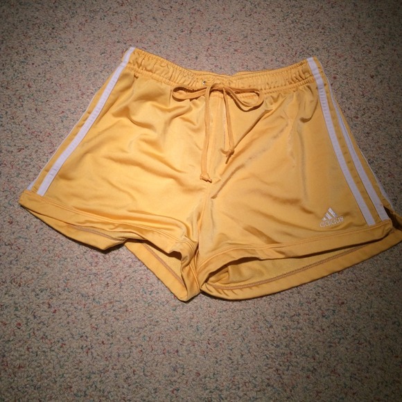 Yellow Adidas shorts