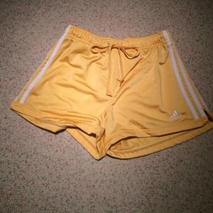 Yellow Adidas shorts