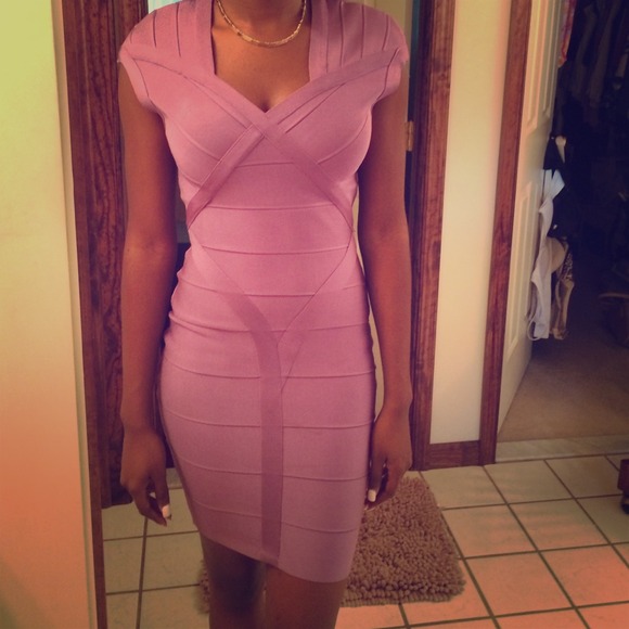 Lavender bandage dress (high quality) size xs-sm