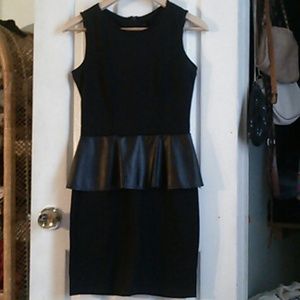 Black peplum dress