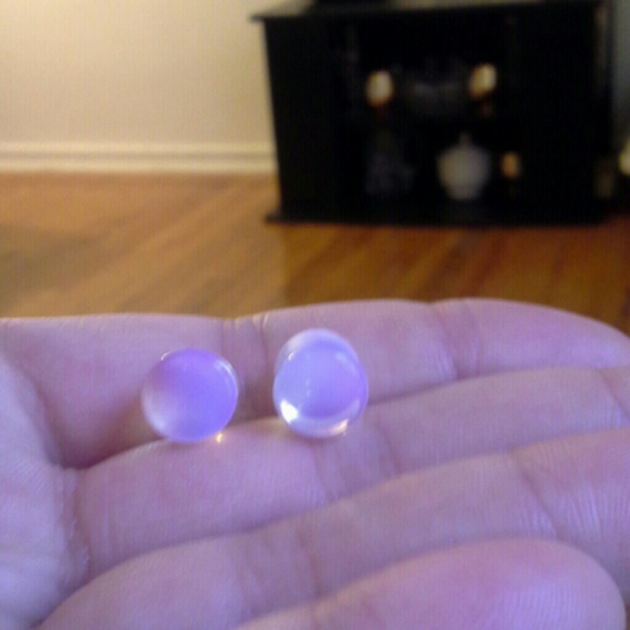 1 pair of precious opalite stone plugs - Picture 2 of 4