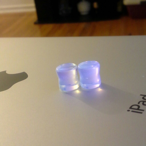 1 pair of precious opalite stone plugs - Picture 4 of 4