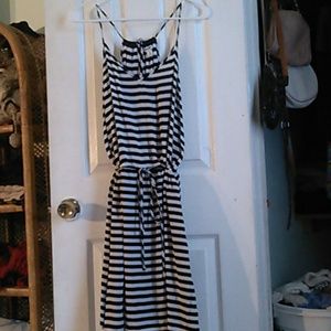 Black and white Spaghetti strap dress.