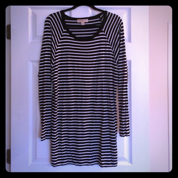 Michael Kors long sleeve stripe dress
