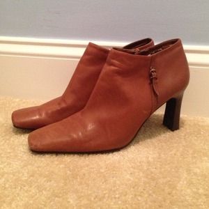 Brown Leather Booties