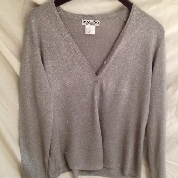 Sparkly Gray Sweater