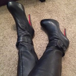 Red bottom Louboutin French style boots