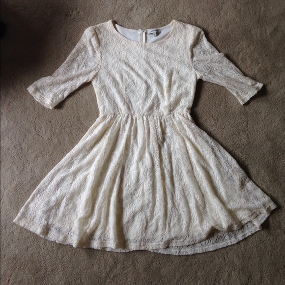 Cream colored lace dress