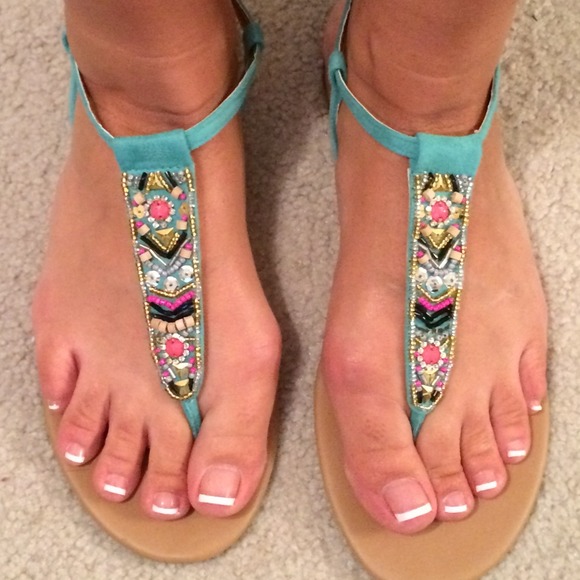 SOLD. Zoey sandals. Mint green