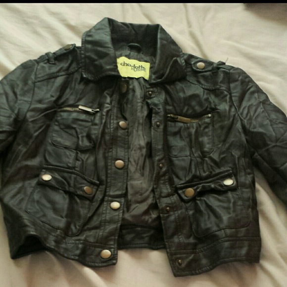 Charlotte Russe crunched leather jacket