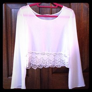 White lace top