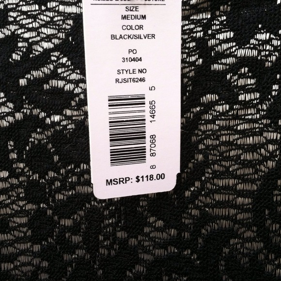 Romeo& Juliet Couture Metallic & Lace sweatshirt - Picture 3 of 4