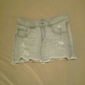 Denim mini skirt