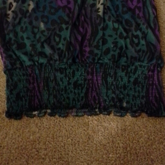 Multicolored cheetah print one strap blouse - Picture 2 of 3