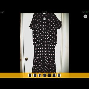Black Dress w/pink polka dots & matching jacket.