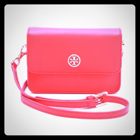 Authentic Tory Burch Poppy Red Mini crossbody !!!