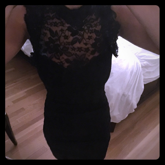 Black lace dress