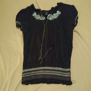 Boho shirt with flowers