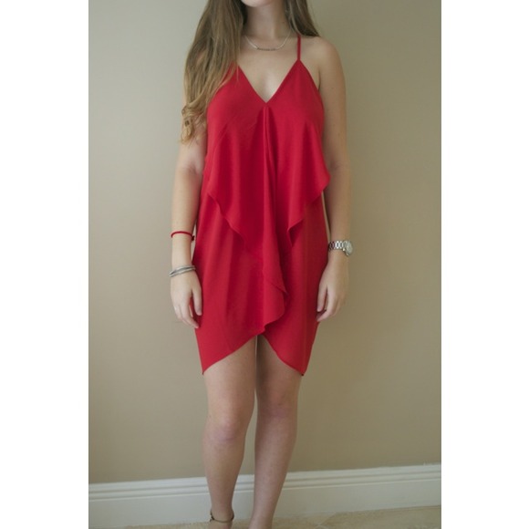 Red Ruffle Dress