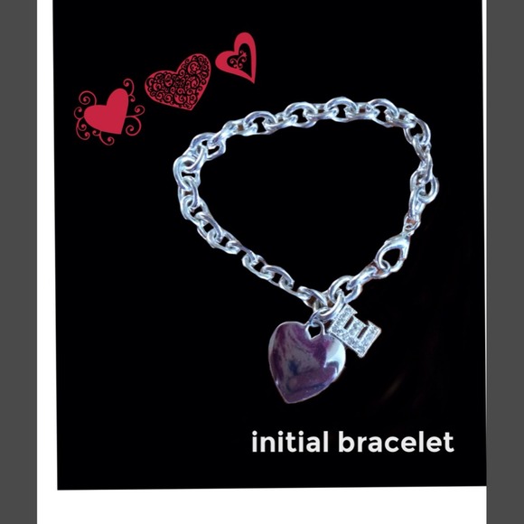 Silver "E" bracelet
