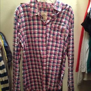 Pink Hollister Flanel