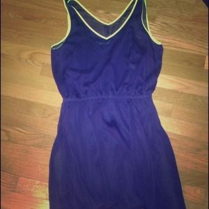 Express sheer purple dress size L