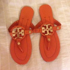 Orange tory burch sandals!