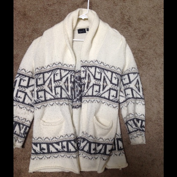 Warm cream-colored cardigan