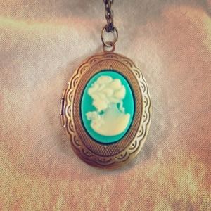 Green Cameo Necklace