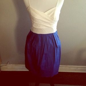 Blue and white empire waist dress by Ruby Rox