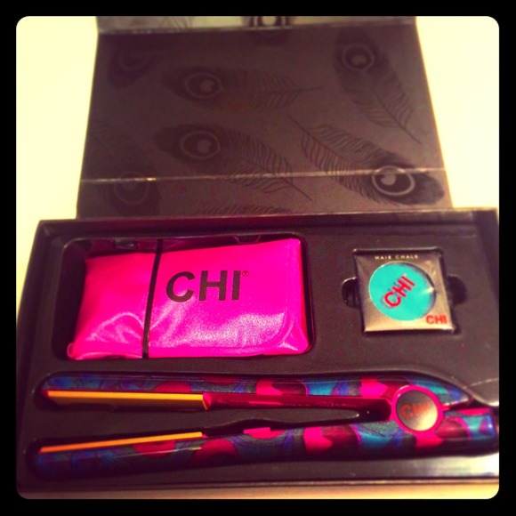Limited edition CHI pink peacock flat iron