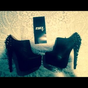 Essex Glam studded platform booties