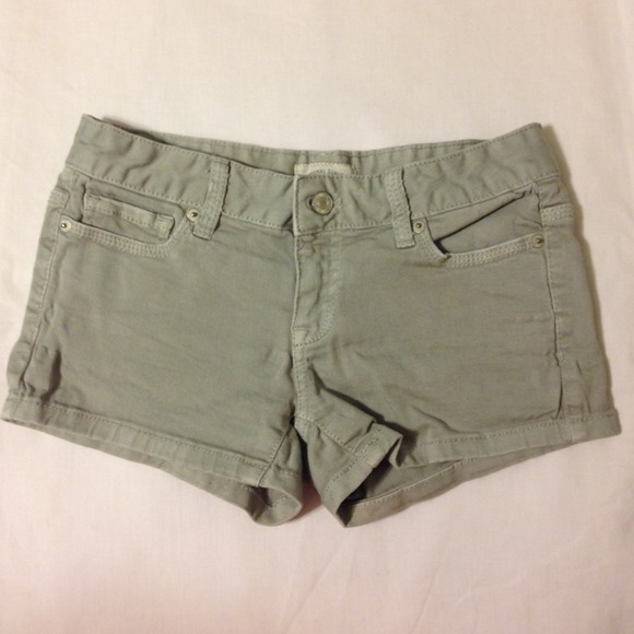 Olive Green Denim Short - Picture 2 of 2
