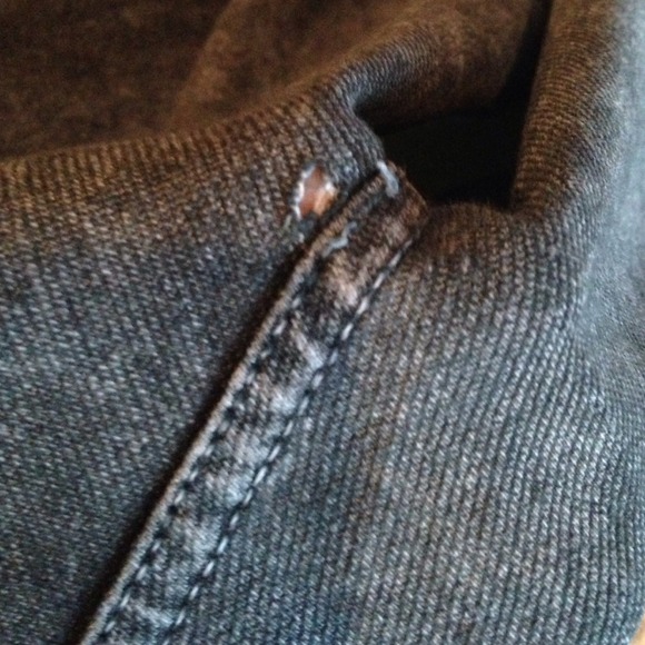 Grey jean style acid wash leggings - Picture 3 of 4