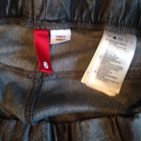 Grey jean style acid wash leggings - Picture 4 of 4