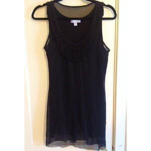 Black Fringe Tank NWOT