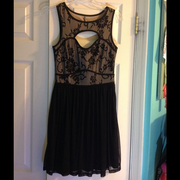 Black and cream dress