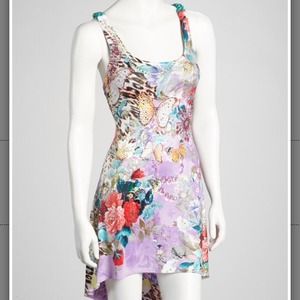 Lilac embellished hi-lo  dress by BOHO CHIC L.A