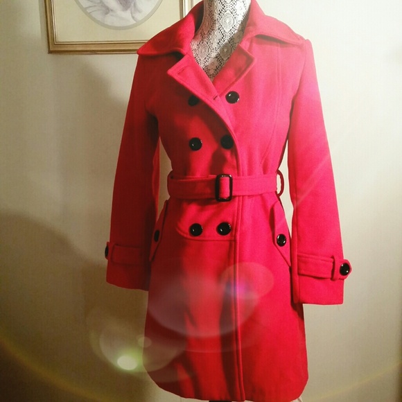 Red trench coat
