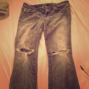 faded denim jeans