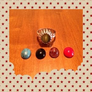 5 Stone Interchangeable Ring...🌻