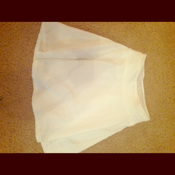 White skater skirt